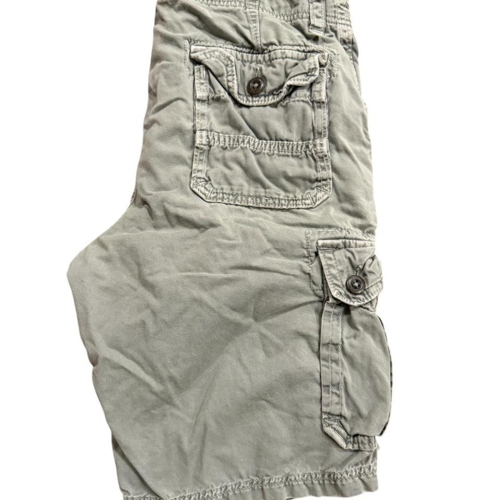 American Eagle Cargo Shorts Mens 33 Longer Length Khaki 11" Inseam - Picture 2 of 5